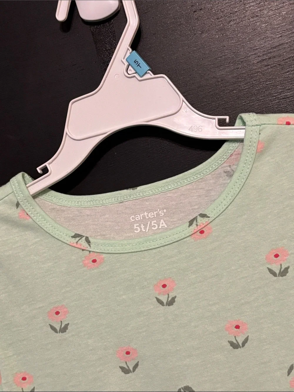 Carter's Toddler Girl's Floral Short Sleeve Dress in Green